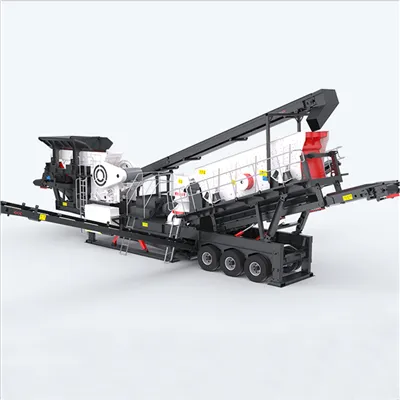 מגרסה ניידת המותקנת על ידי צמיגים